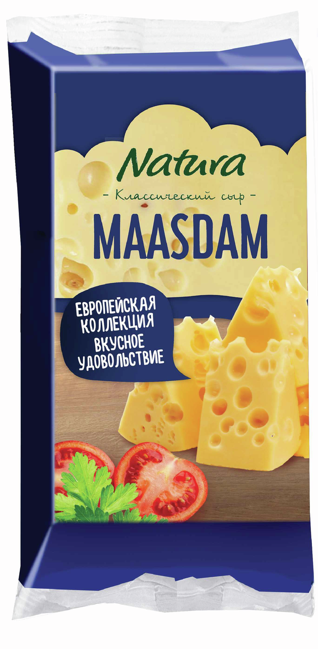 Сыр полутвердый Natura Маасдам 45%, 180г