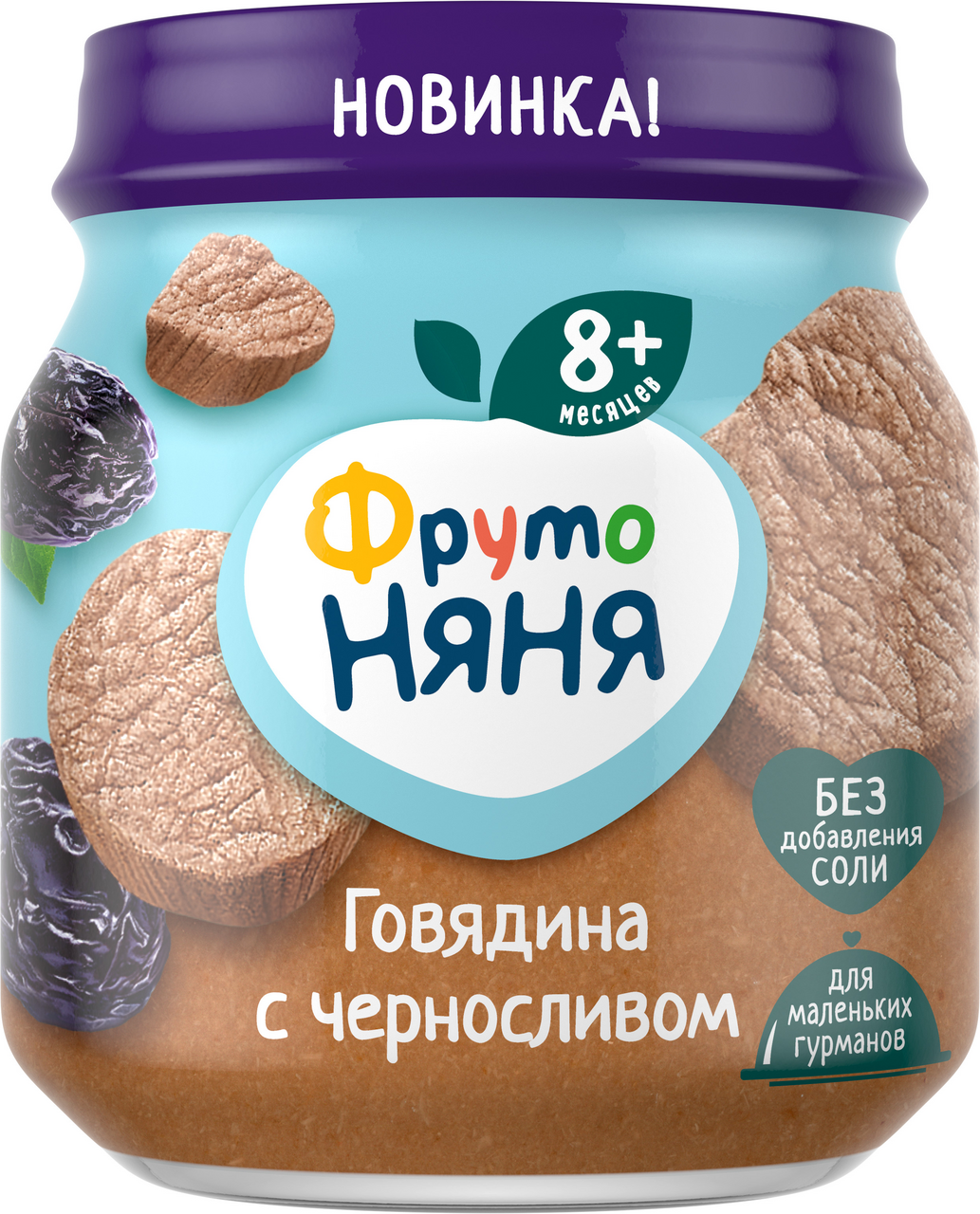 Пюре мясное ФрутоНяня говядина с черносливом, 100г