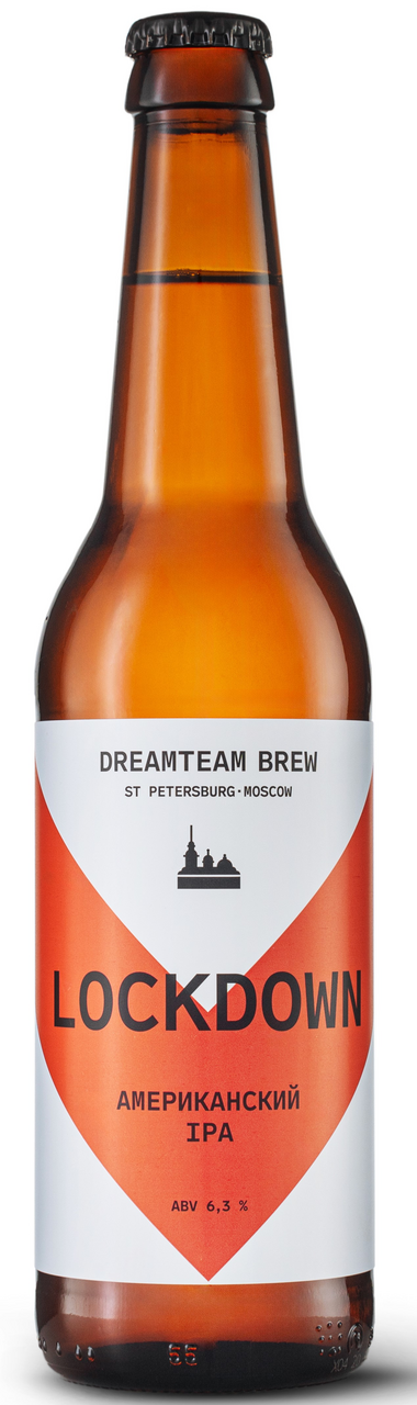 Пиво Dreamteam Brew Lockdown Американский IPA светлое, 0.33л