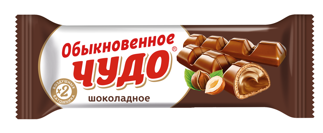 Батончик вафельный Славянка Обыкновенное чудо Шоколадное, 55г
