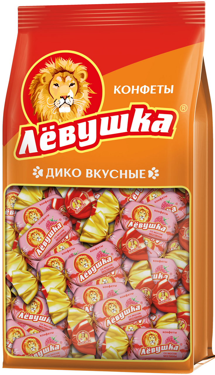 Конфеты Славянка Левушка со вкусом малины, 199г
