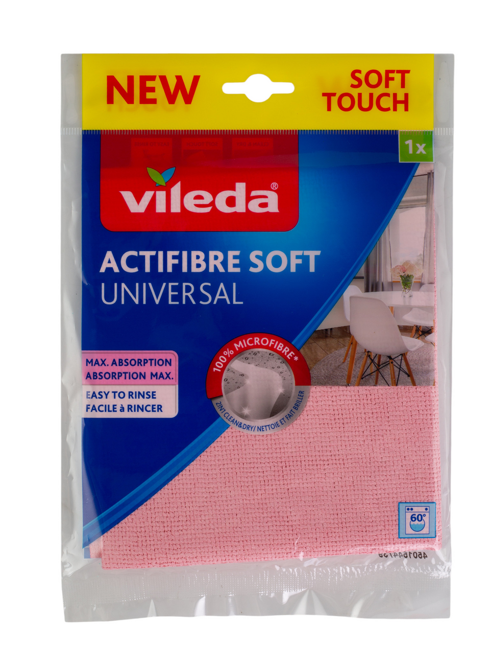 Салфетка Vileda Actifiber Soft универсальная для различных поверхностей, 27 х 32см