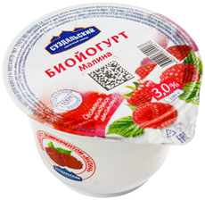 Биойогурт Суздальский МЗ малина 3%, 180г