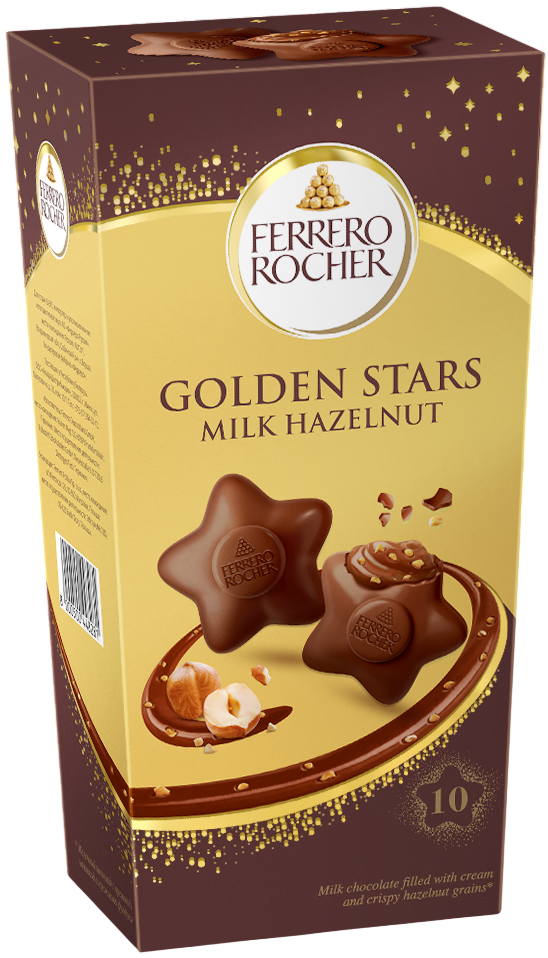 Конфеты Ferrero Rocher Golden Stars Milk Ассорти, 115г