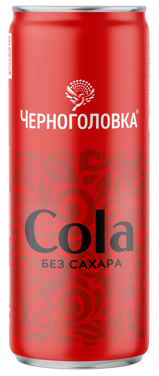 Напиток Черноголовка Cola без сахара сильногазированный, 330мл