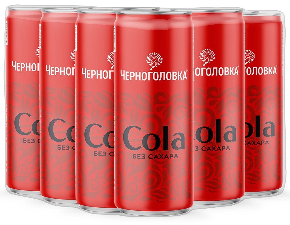 Напиток Черноголовка Cola без сахара сильногазированный, 330мл х 12 шт