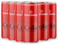 Напиток Черноголовка Cola без сахара сильногазированный, 330мл х 12 шт