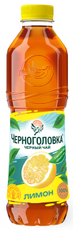 Холодный чай Черноголовка черный с лимоном, 1л