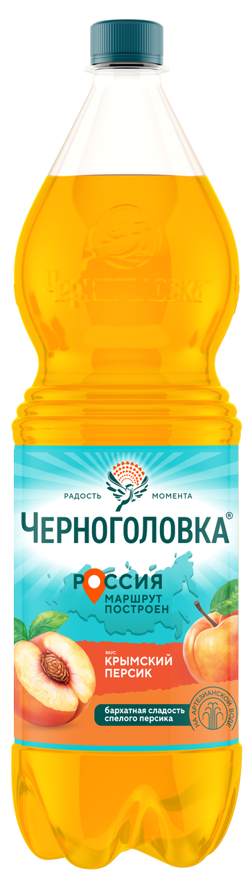 Напиток Черноголовка Крымский персик газированный, 1.5л