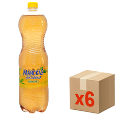 Напиток Майская хрустальная Лимонад газированный, 1.5л х 6 шт