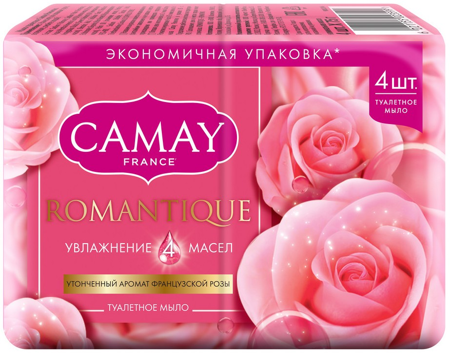 Мыло твердое Camay Романтик, 75г х 4шт