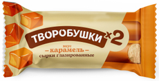 Сырок глазированный Творобушки 2 две палочки со вкусом Карамель 23%, 45г
