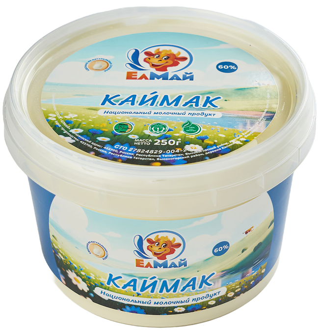 Продукт молочный Елмай Каймак национальный 60%, 250г
