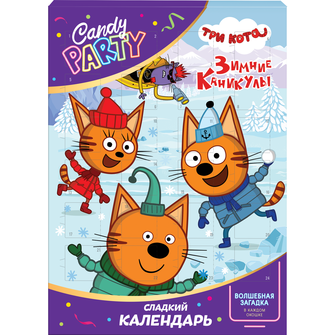 Адвент-календарь сладкий Конфитрейд Candy Party Mix Winter Time, 55г