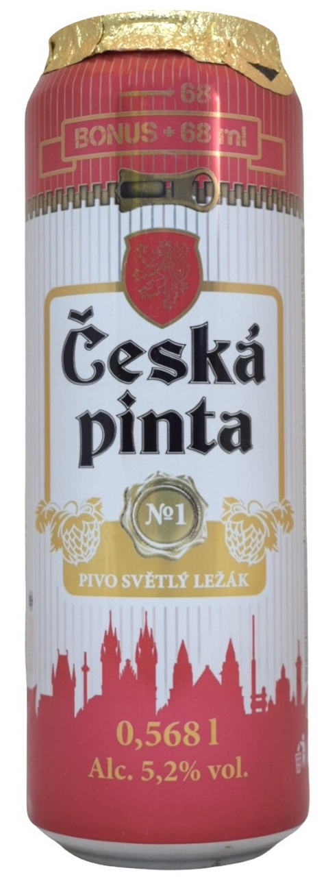 Пиво Ceska Pinta №1 светлое, 0.568л