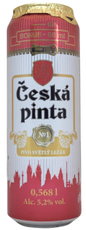 Пиво Ceska Pinta №1 светлое, 0.568л