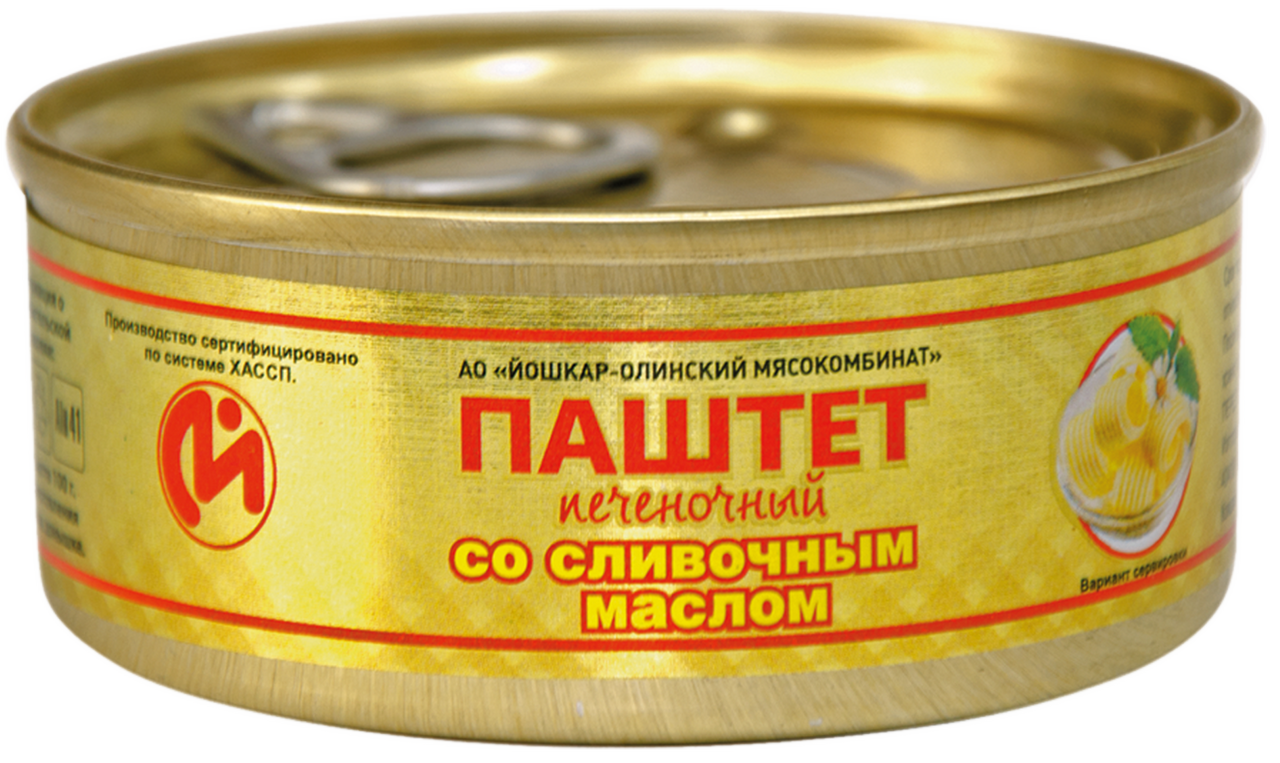 Паштет печеночный Йола со сливочным маслом №1с ключом, 100г