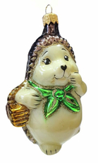 Елочное украшение Коломеев Ежик с корзинкой, 11см