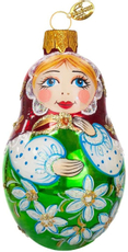Елочное украшение Коломеев Расписная матрешка, 9.5см