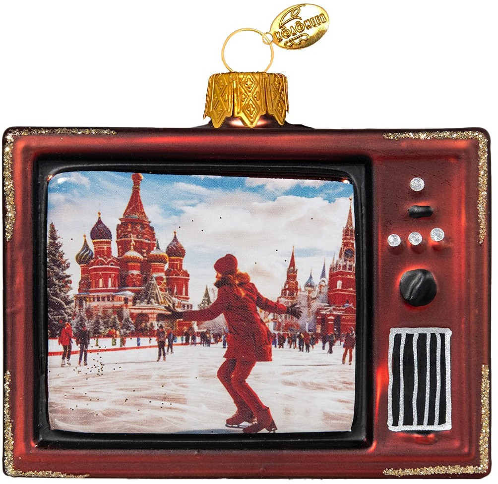 Елочное украшение Коломеев Телевизор, 7см