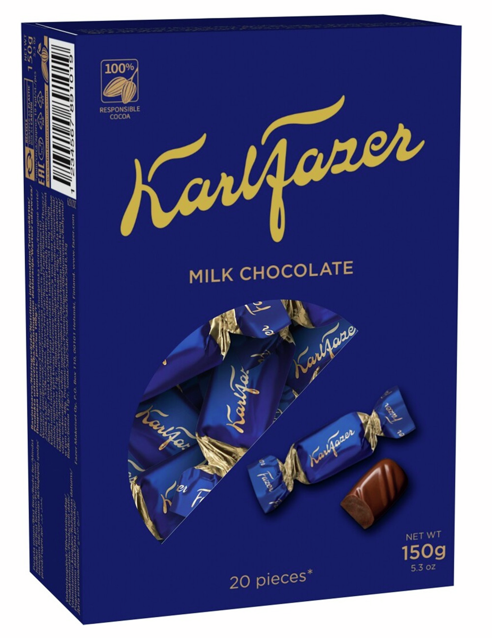 Конфеты Karl Fazer молочный шоколад, 150г