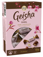 Конфеты Geisha темный шоколад и ореховая нуга, 150г