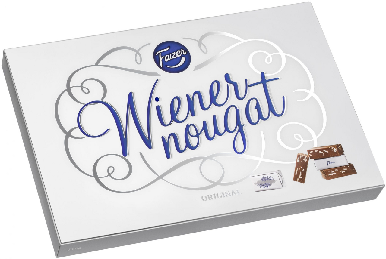 Конфеты Fazer Wiener Nougar миндальная нуга, 210г