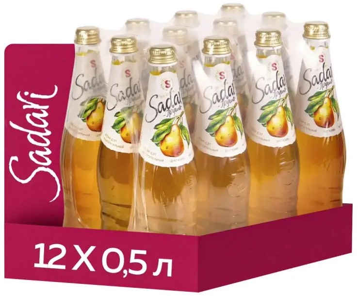 Напиток Sadari груша газированный, 500мл x 12 шт
