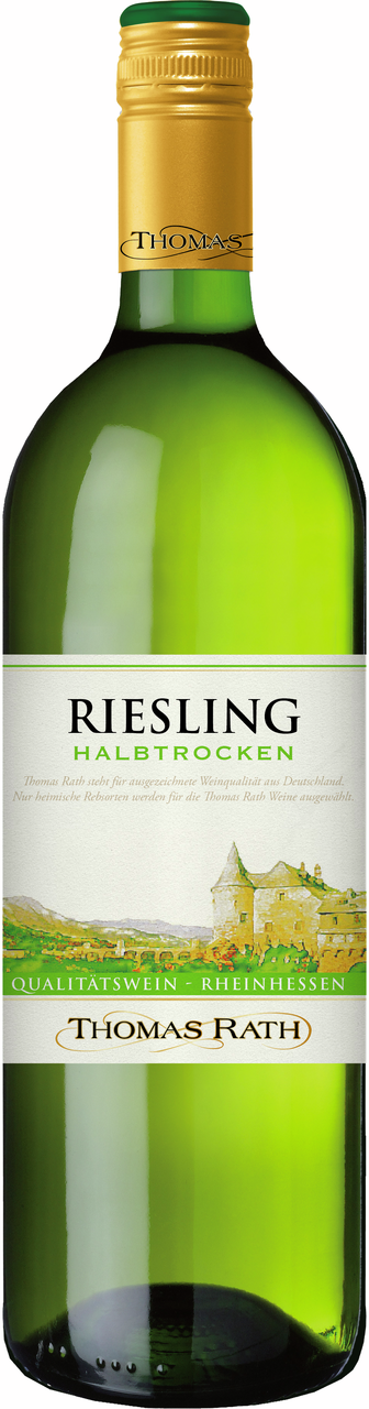 Вино Thomas Rath Riesling Halbtrocken белое полусухое, 1л