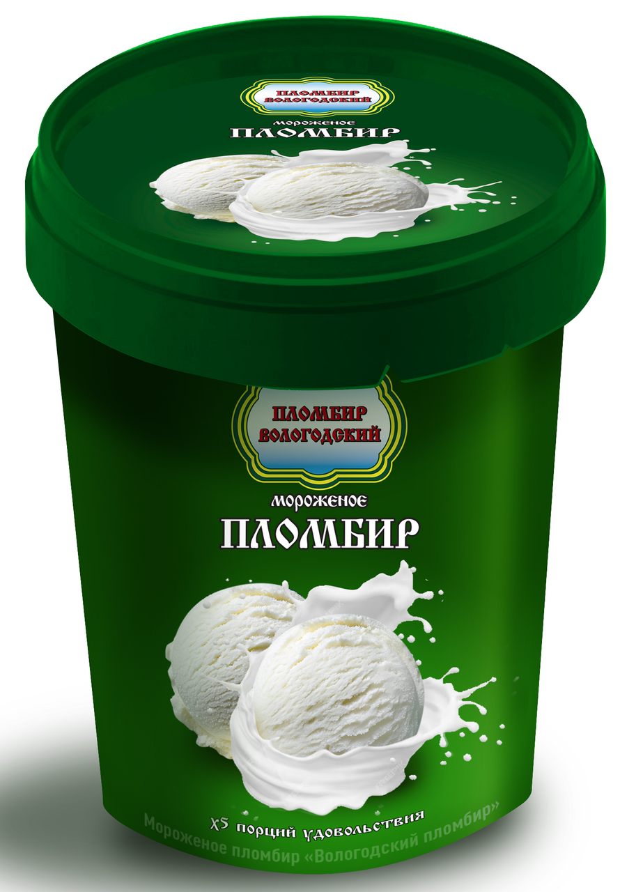 Мороженое пломбир Вологодский пломбир, 480г