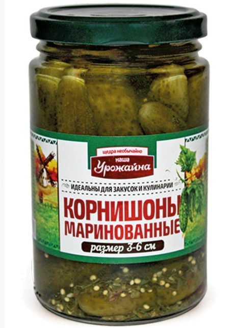 Корнишоны Урожайна, 370г