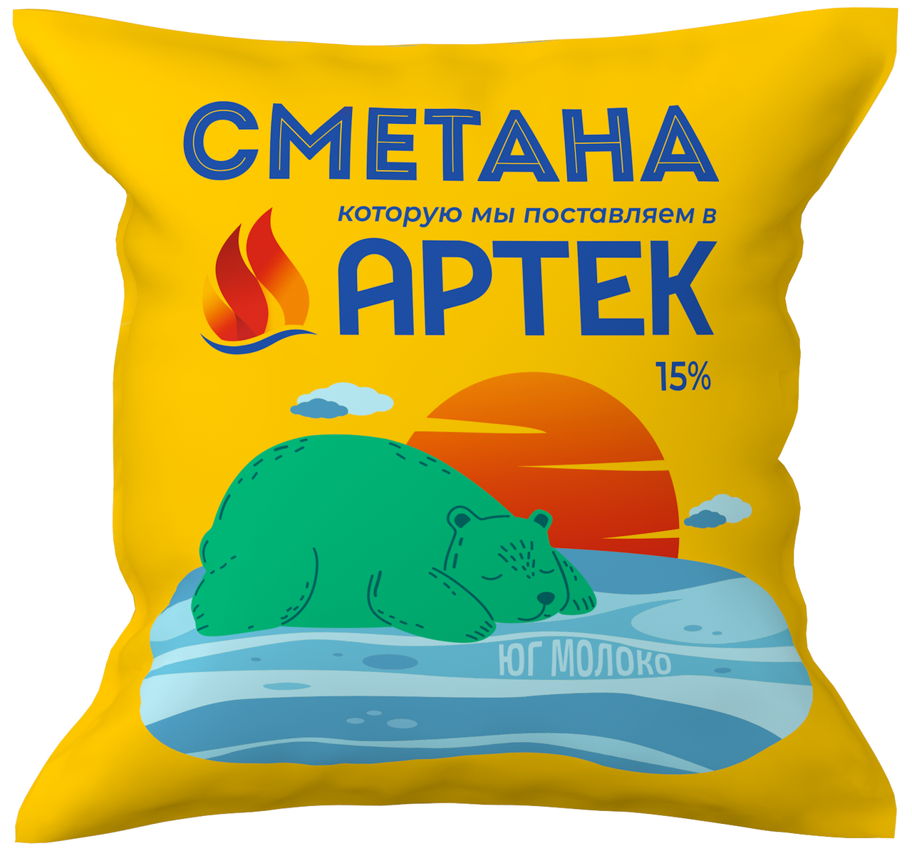Сметана Артек 15%, 400г