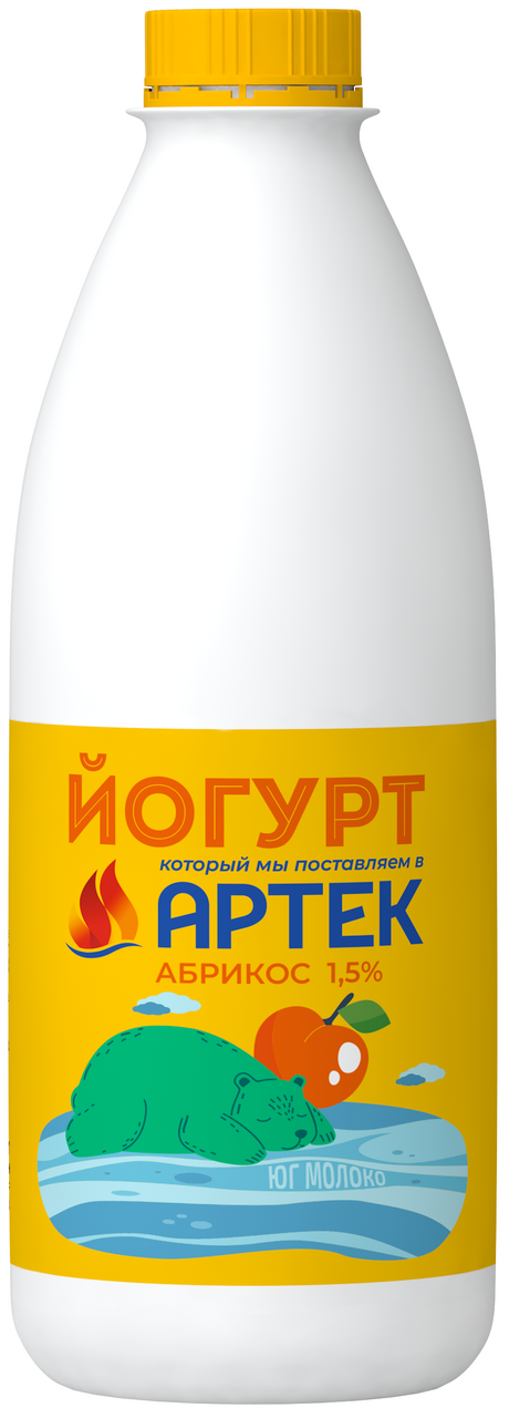 Биойогурт питьевой Артек абрикос 1.5%, 900г