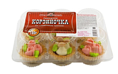 Пирожное Фабрика качества Корзиночка со сливочным кремом, 180г