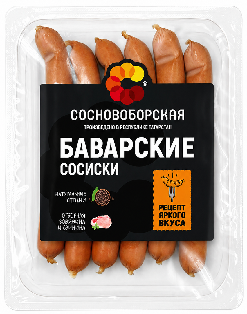 Сосиски Сосновоборская Баварские, 320г