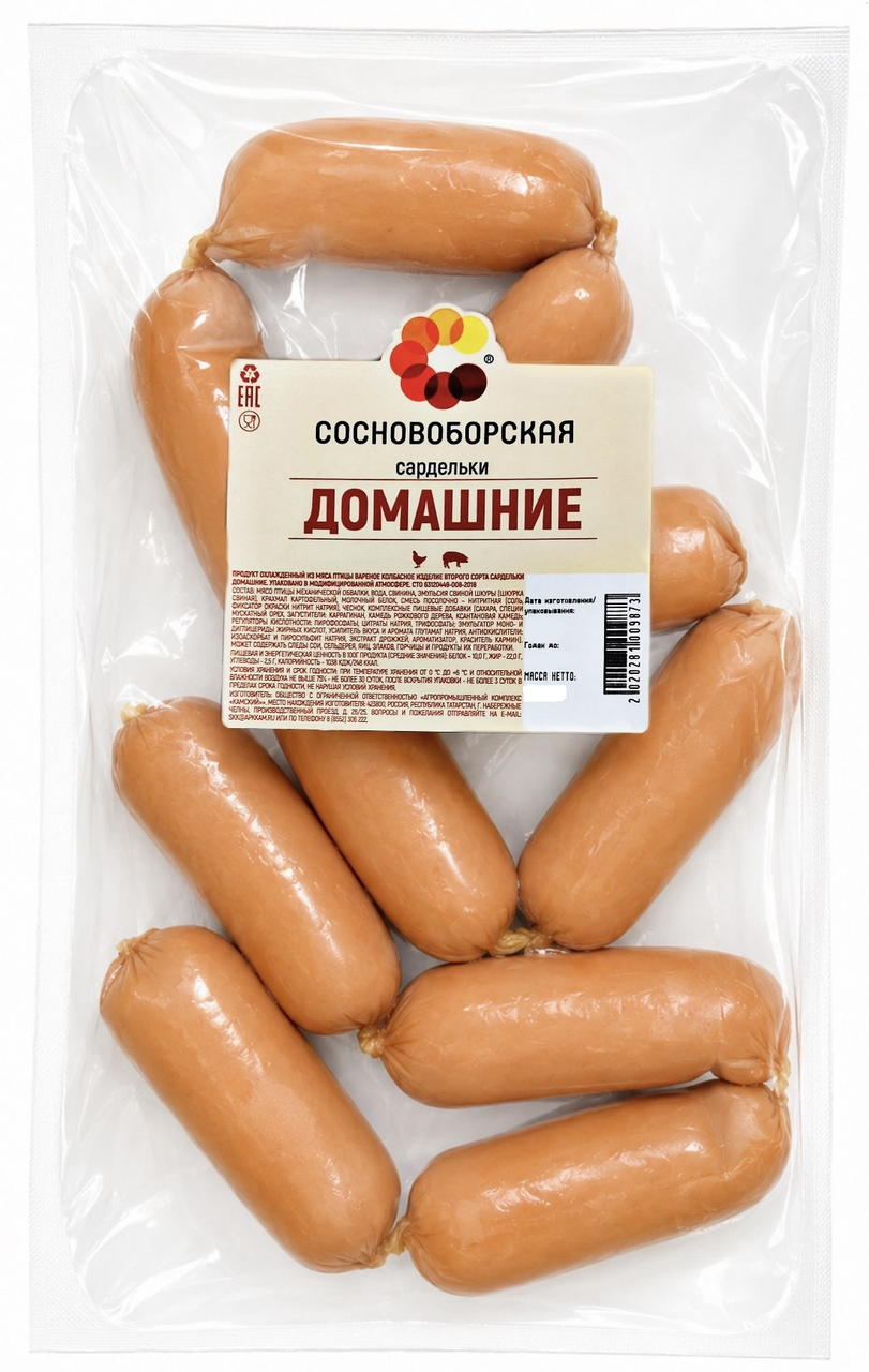Сардельки Сосновоборская Домашние, ~1кг