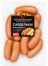 Сардельки Сосновоборская Обыкновенные, ~1кг