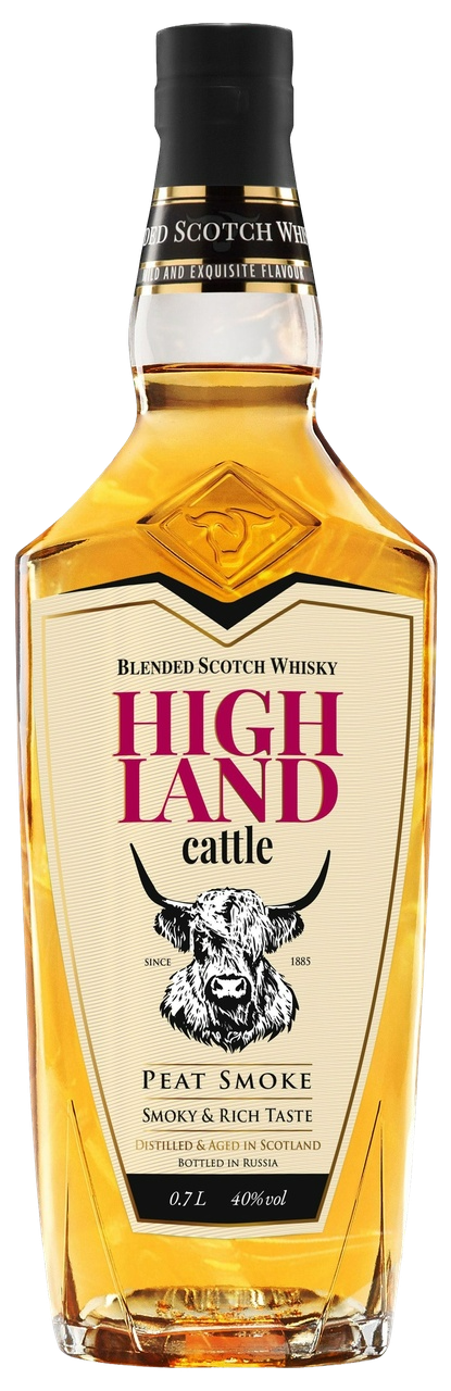 Виски Highland Cattle Cattle Peat Smoke 3 года, 0.7л