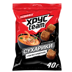 Сухарики Хрусteam Том ям с креветкой, 40г