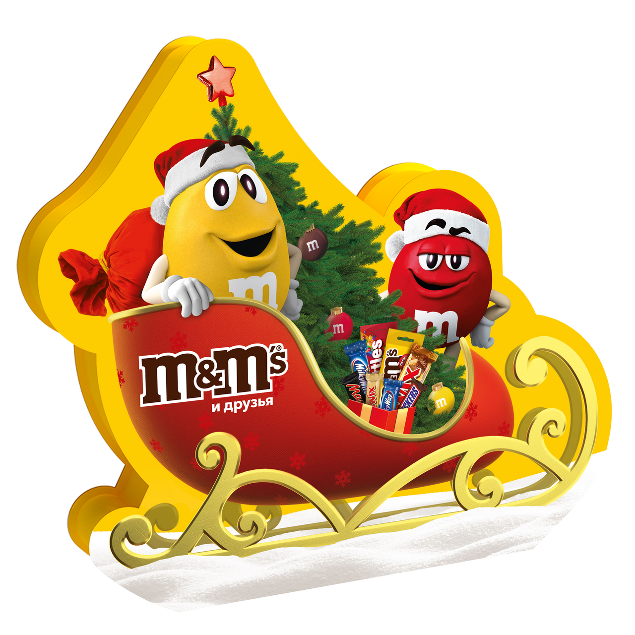 Набор подарочный кондитерский M&M's Сани, 221г