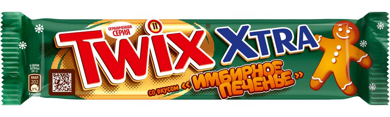 Батончик Twix имбирное печенье шоколадный, 82г
