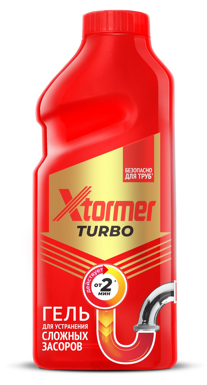 Гель для труб Xtormer Turbo устранение засоров, 500мл