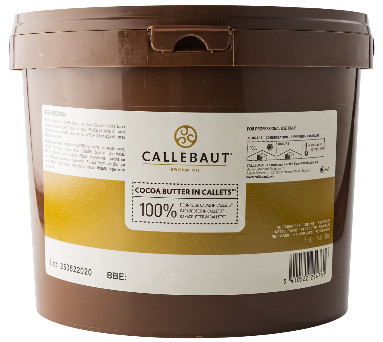 Какао масло Callebaut, 3кг