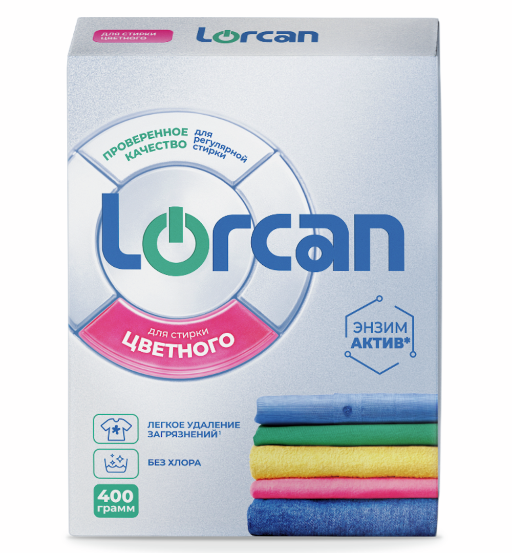 Стиральный порошок Lorcan для цветных тканей, 400г