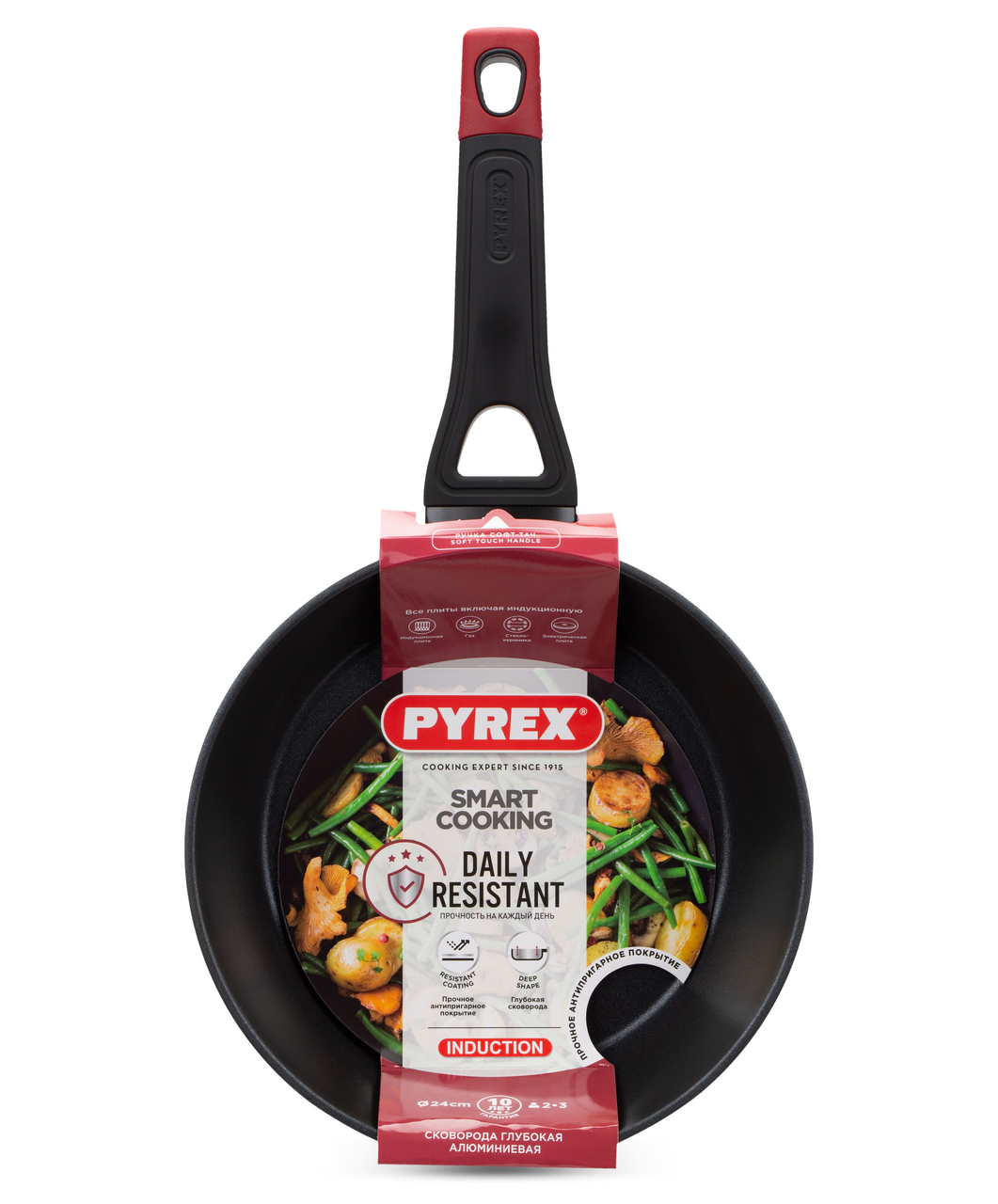 Сковорода Pyrex Smart Cooking глубокая, 24см