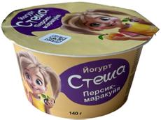 Йогурт Джанкойское молоко Стеша персик и маракуйя 4%, 140г