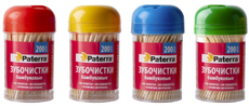 Зубочистки Paterra бамбуковые, 200шт x 4 уп