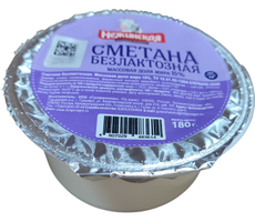Сметана Нежинская МФ безлактозная 15%, 180г