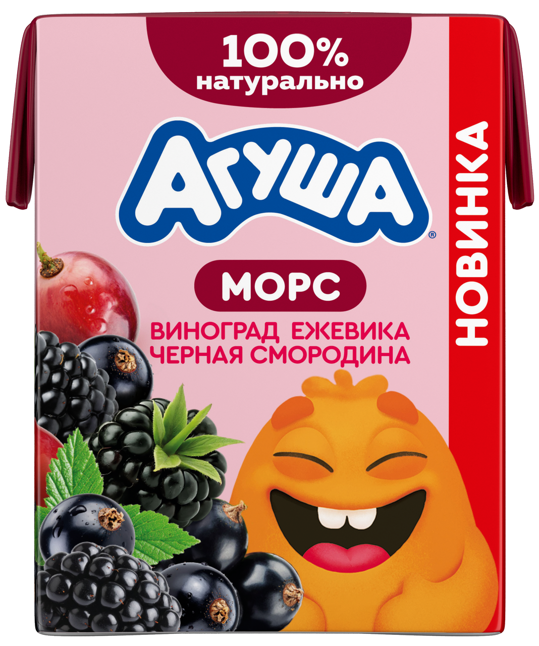 Морс Агуша виноград, ежевика и черная смородина, 200мл