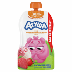 Пюре Агуша клубничный пломбир, 160г